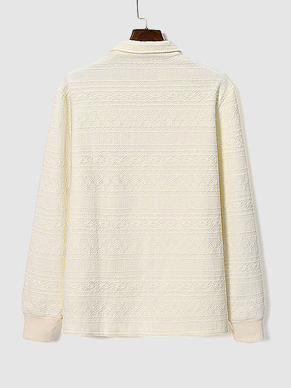 Benson | Vintage jacquard sweatshirt met textuur