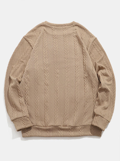 James | Elegant sweatshirt met jacquardtextuur