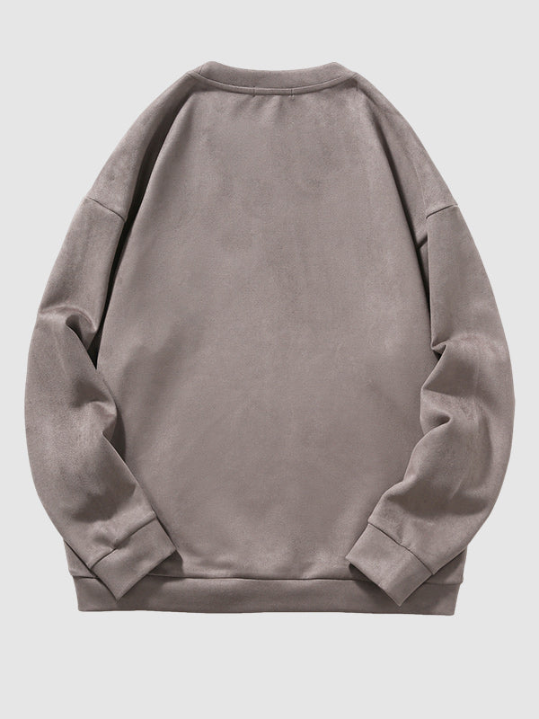 Royce | Zacht Suède Casual Pullover Sweatshirt