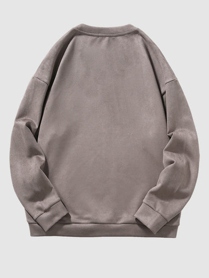 Royce | Zacht Suède Casual Pullover Sweatshirt
