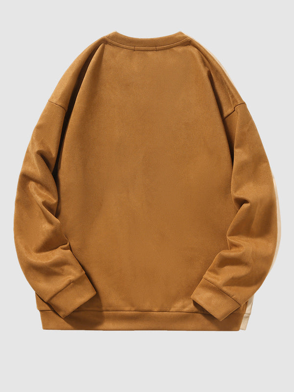 Royce | Zacht Suède Casual Pullover Sweatshirt