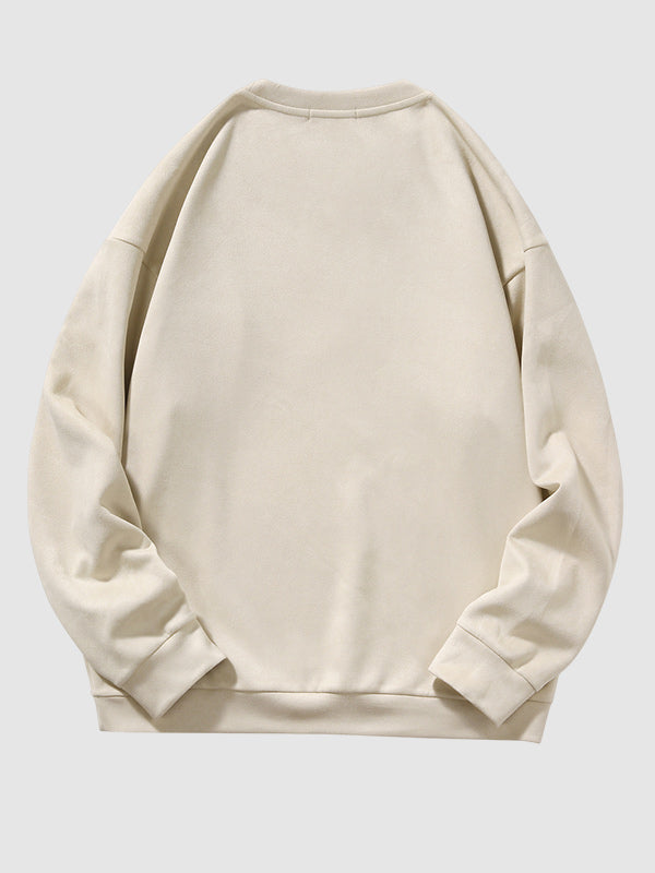 Royce | Zacht Suède Casual Pullover Sweatshirt
