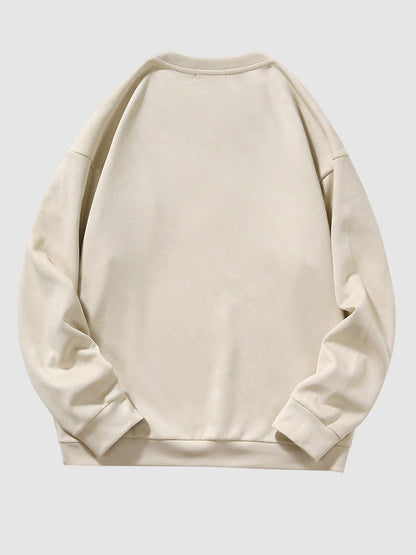 Royce | Zacht Suède Casual Pullover Sweatshirt