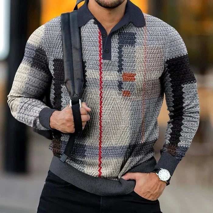 Nino | Zakelijk poloshirt met lange mouwen