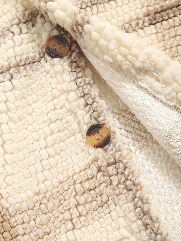 Ives | Vintage geruit fleecejack met capuchon