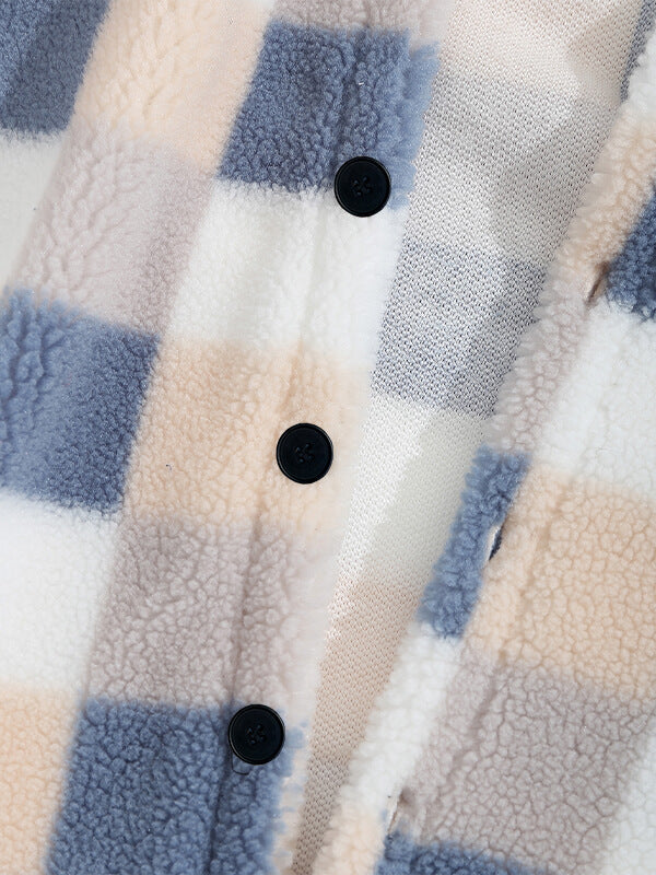 Gabor | Klassieke geruite pluizige jas