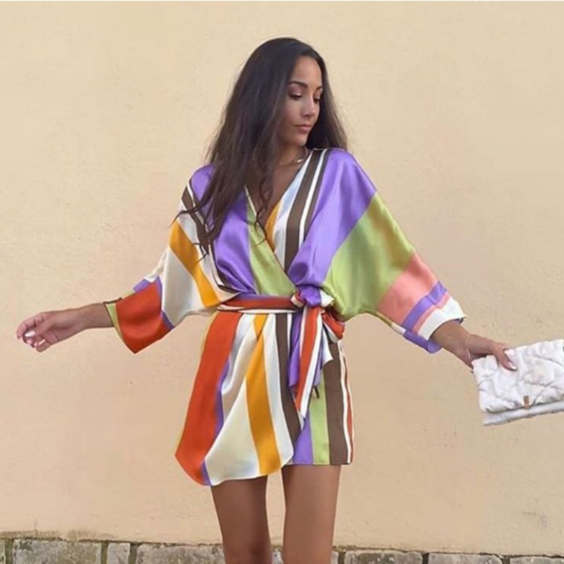 Ansley - Gestreepte losse romper