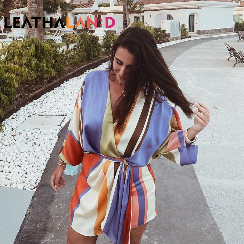 Ansley - Gestreepte losse romper