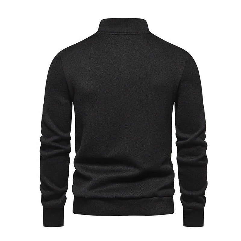 Xenon | Casual henley knoop trui met staande kraag
