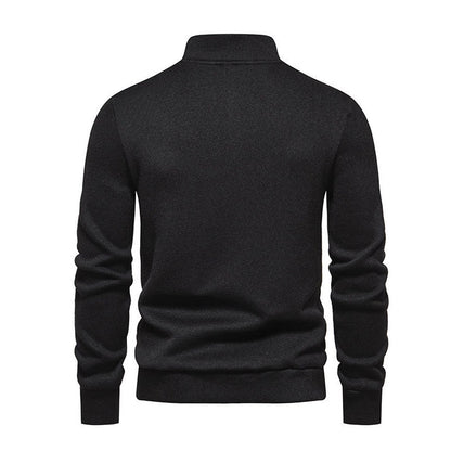 Xenon | Casual henley knoop trui met staande kraag