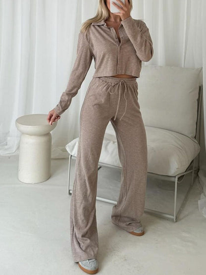 Ilona | Casual bijgesneden overhemd en broek set