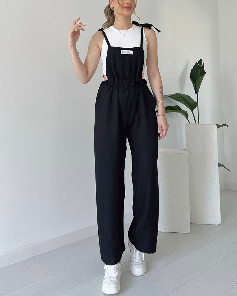 Zuri | Casual all-match jumpsuit met vetersluiting