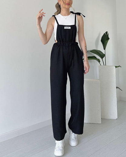 Zuri | Casual all-match jumpsuit met vetersluiting
