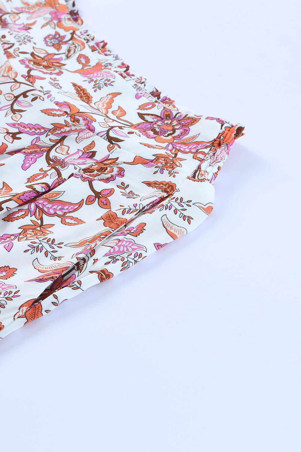 Kaden | Bloemenprint Broek met hoge taille en wijde pijpen