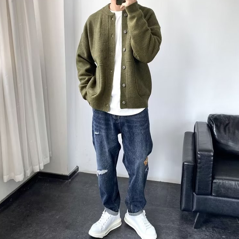 Arnold | Stijlvol gebreid vest met ronde hals