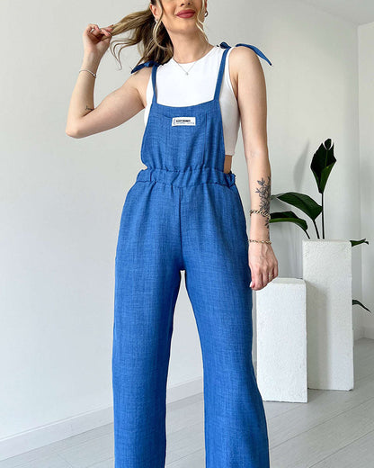 Zuri | Casual all-match jumpsuit met vetersluiting