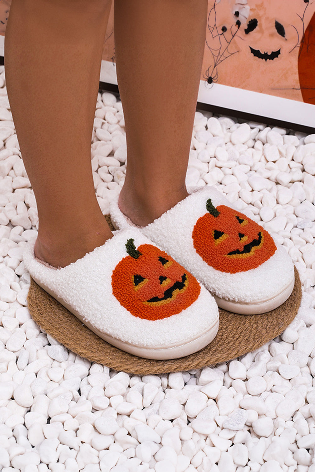 SpookySlips | Hippe Halloween pantoffels met pompoenprint