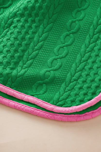 Chanda | Casual Trim Kabel Getextureerde Shorts Set