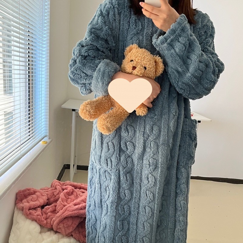 Koraal Fluwelen Nachtkleding