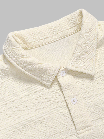 Benson | Vintage jacquard sweatshirt met textuur