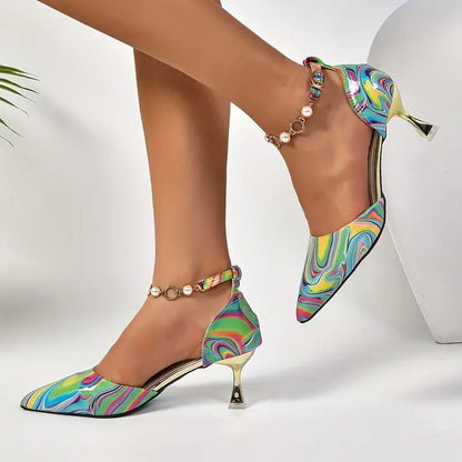 Faux parel enkelbandje halloween elegante geklede hoge hakken