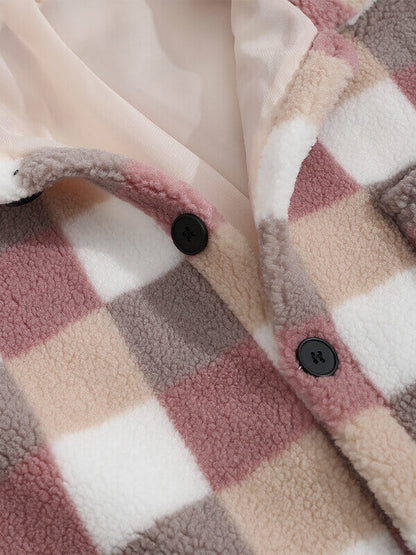 Gabor | Klassieke geruite pluizige jas