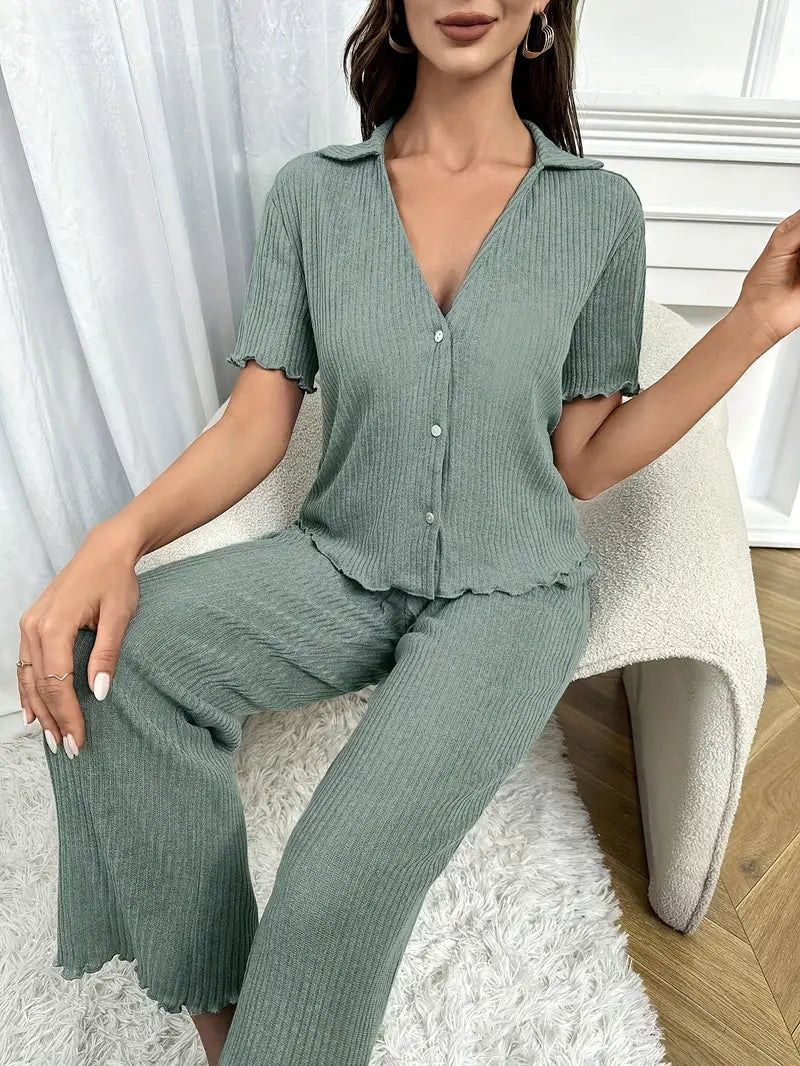 Casual, stevige tweedelige broekenset