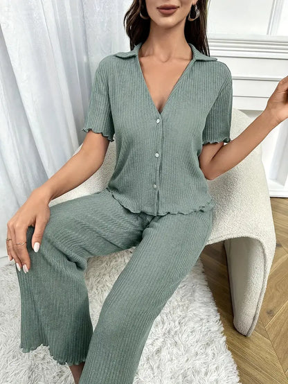 Casual, stevige tweedelige broekenset