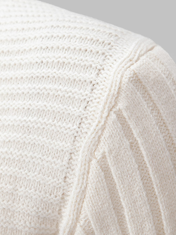 Everett | Geometrische twist trui met opstaande kraag