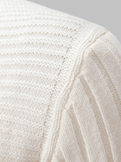 Everett | Geometrische twist trui met opstaande kraag