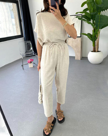 Myka - Eenvoudige casual zomerse tweedelige set