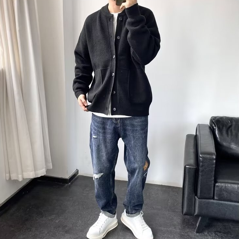 Arnold | Stijlvol gebreid vest met ronde hals