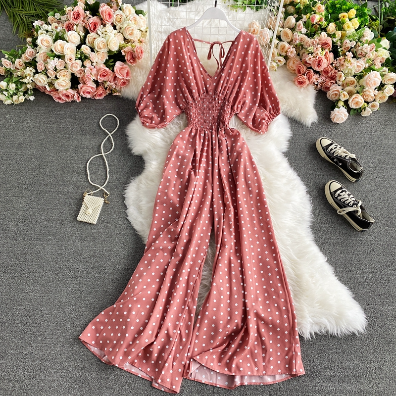 Zaira | Polka Dot Romper Jumpsuit