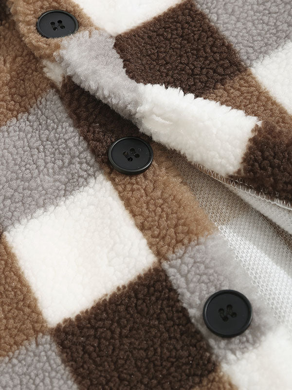 Gabor | Klassieke geruite pluizige jas