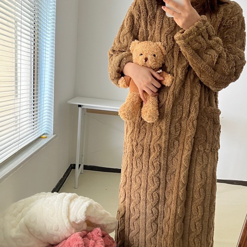 Koraal Fluwelen Nachtkleding