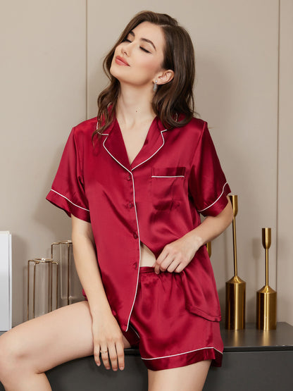 Jolanda | Luxe Korte Zijde Pyjama Set