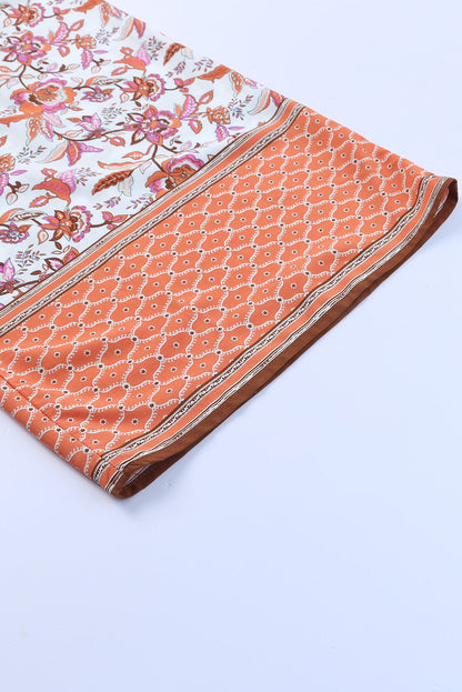 Kaden | Bloemenprint Broek met hoge taille en wijde pijpen