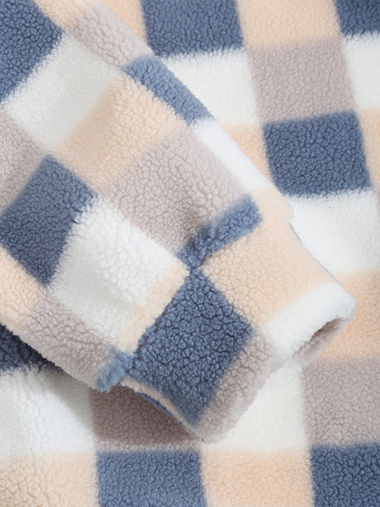 Gabor | Klassieke geruite pluizige jas