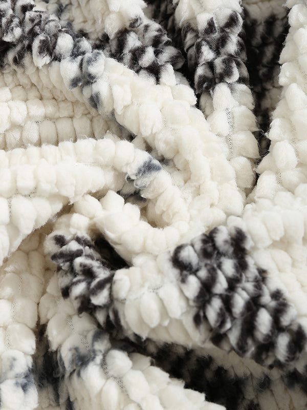 Ives | Vintage geruit fleecejack met capuchon