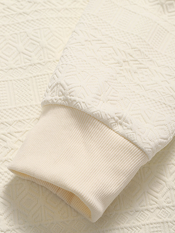 Benson | Vintage jacquard sweatshirt met textuur