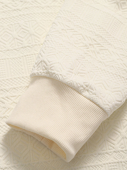 Benson | Vintage jacquard sweatshirt met textuur