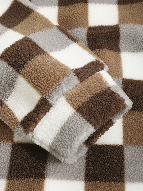 Gabor | Klassieke geruite pluizige jas