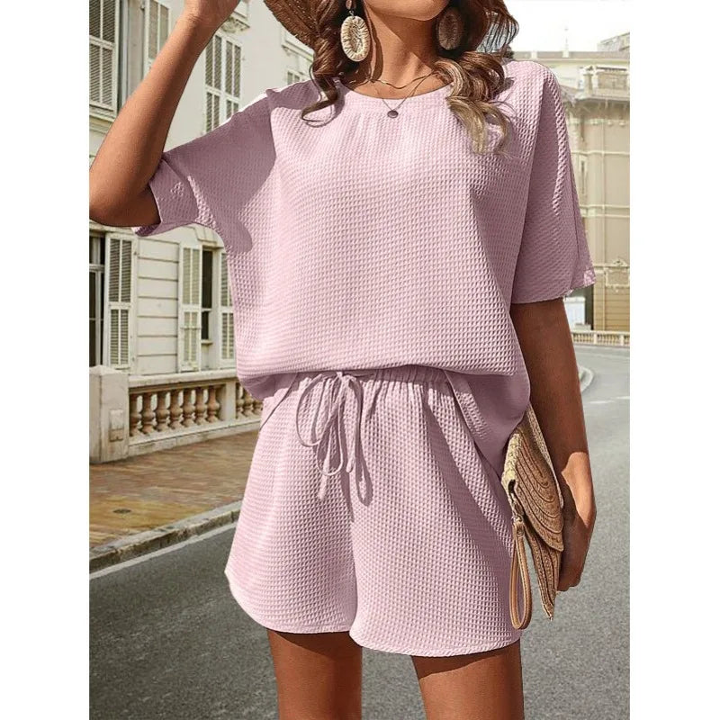 Penelope | Losvallende top met koordshort zomerset