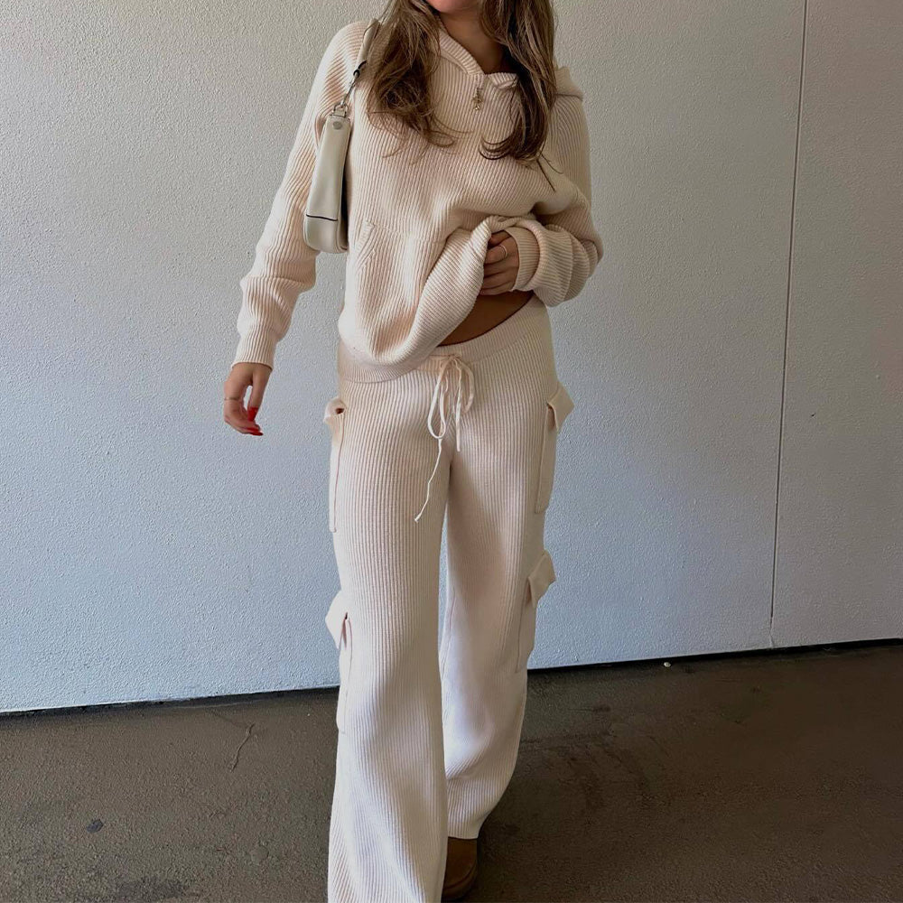 Corina | Stijlvolle trui met capuchon tweedelige set