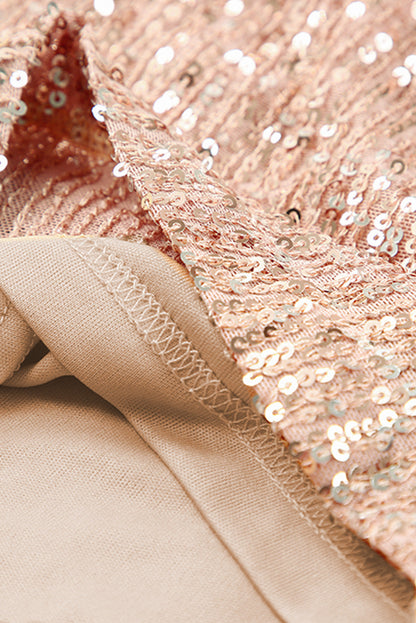 Emmeline | Pailletten Trekkoord Romper met Hoge Taille