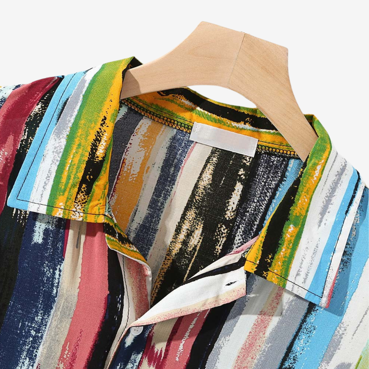 Spencer | Shirt met abstracte ambachtelijke print