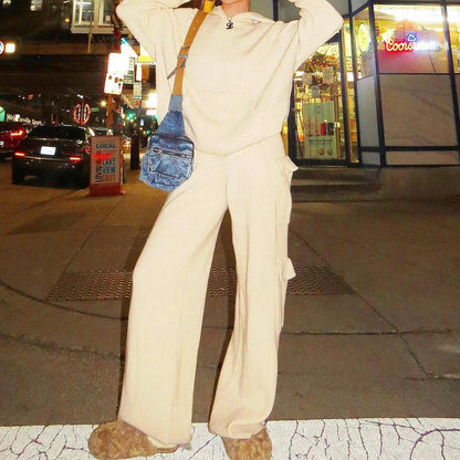 Corina | Stijlvolle trui met capuchon tweedelige set