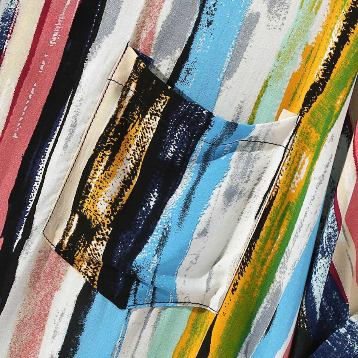 Spencer | Shirt met abstracte ambachtelijke print