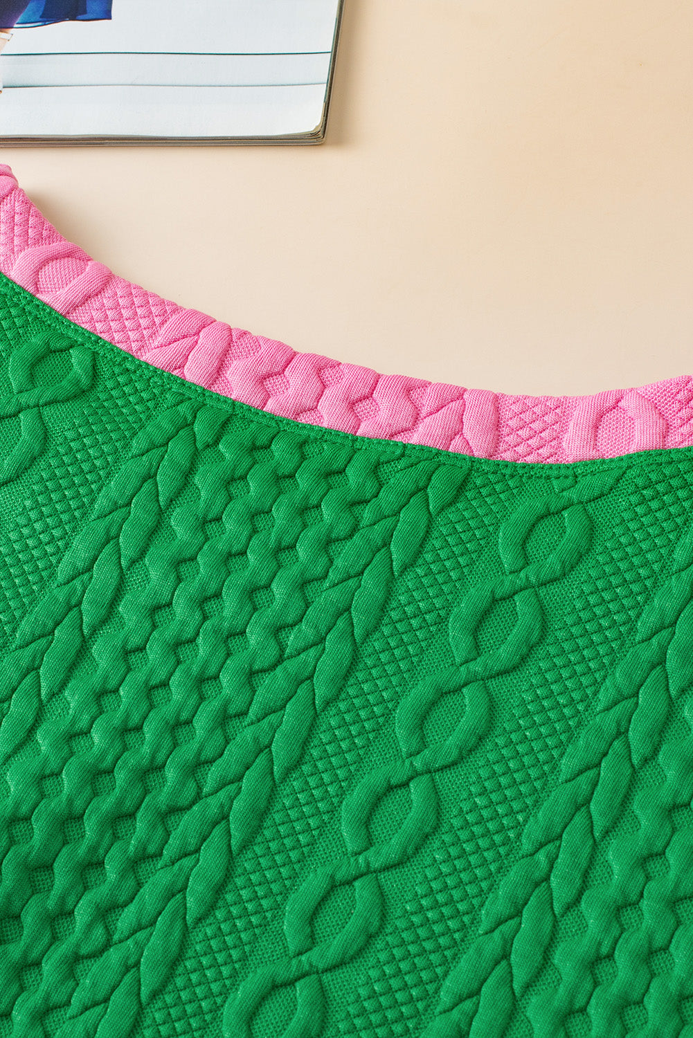 Chanda | Casual Trim Kabel Getextureerde Shorts Set