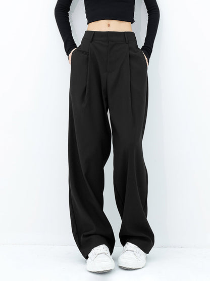 Jendayi | Basic baggy broek met wijde pijpen